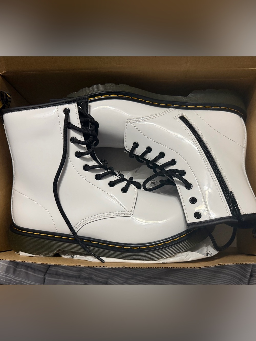 Brand New in Box (NIB) Dr. Martens 1460 White Patent Leather Boots